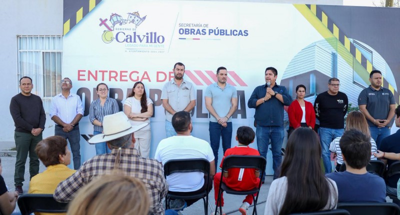 ALCALDE DE CALVILLO ENTREGA LA OBRA DEL TANQUE ELEVADO EN SAN NICOLÁS 