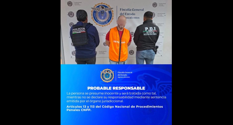 DETIENEN EN AGS A SUJETO BUSCADO EN NAYARIT POR MATAR A UNA PERSONA A BALAZOS EN 2006