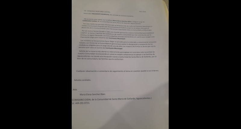 SANTA MARÍA DE GALLARDO NO TIENE DELEGADO MUNICIPAL DESDE HACE MÁS DE UN AÑO