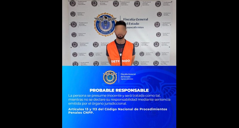 A PROCESO SUJETO QUE DE UN RESORTERAZO CON OBJETO DE METAL LESIONÓ EN UN OJO A POLICÍA DE AGS