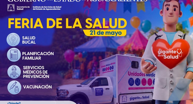 ESTE JUEVES HABRÁ FERIA DE LA SALUD EN CAÑADA HONDA, AGS