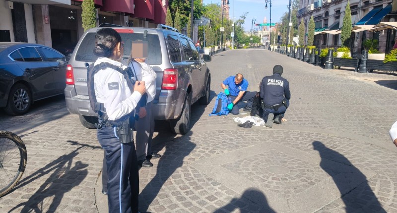 ATROPELLAN A OCTOGENARIA  EN LA CALLE MOCTEZUMA, EN LA ZONA CENTRO DE AGS