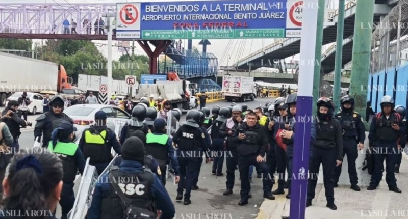CNTE NEGOCIA CON SEGOB MIENTRAS AUTORIDADES REFUERZAN VIGILANCIA EN EL AICM ANTE POSIBLES MOVILIZACIONES