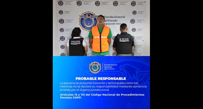 A PROCESO SUJETO QUE PARTICIPÓ EN UN HOMICIDIO A BALAZOS EN PINTORES MEXICANOS, EN AGS