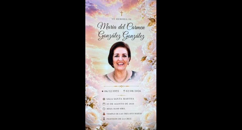 VELARÁN A MARÍA DEL CARMEN GONZÁLEZ GONZÁLEZ EN FUNERARIA HERNÁNDEZ 