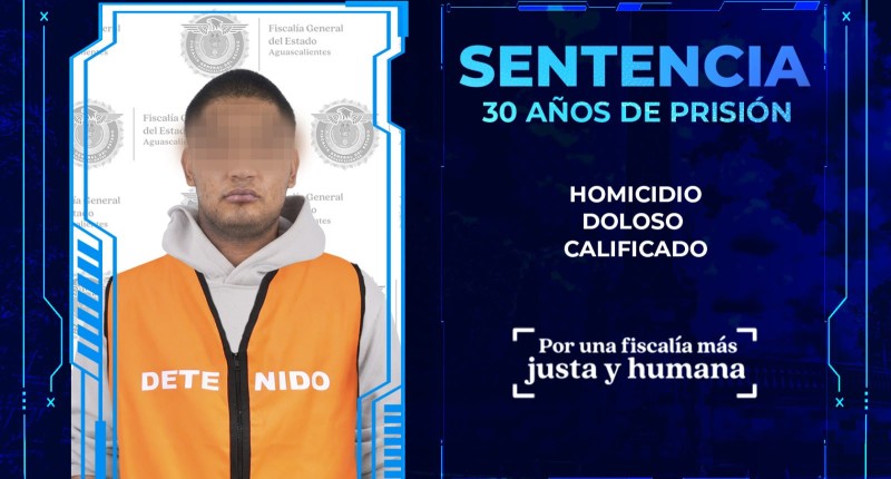 SENTENCIAN A LEOBARDO A 30 AÑOS DE CARCEL Y MILLÓN Y MEDIO DE PESOS POR HOMICIDIO EN CENTRO DE REHABILITACIÓN DE PABELLÓN, AGS 