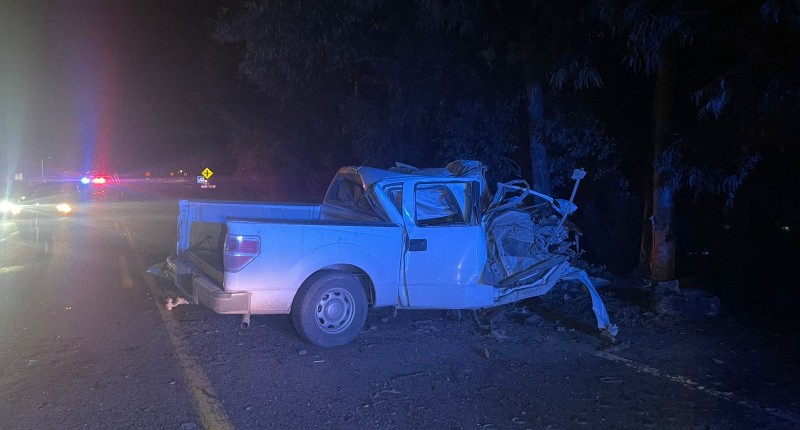 CONDUCTOR DE CAMIONETA CHOCÓ A TODA VELOCIDAD CONTRA UN ÁRBOL EN CALVILLO Y RESULTÓ GRAVEMENTE LESIONADO 