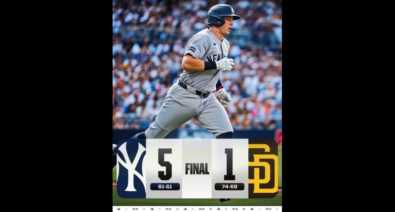 YANKEES REBOTAN CON FUERZA Y LOS DIAMONDBACKS SE LLEVAN UN DUELO DE INFARTO EN LA JORNADA DE LAS MAYORES