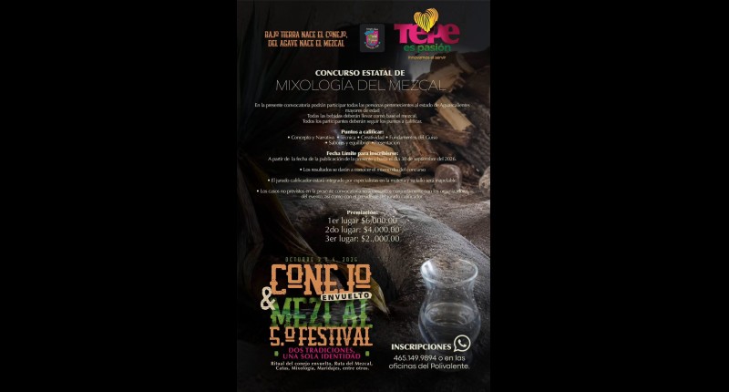 ABIERTA EN TEPEZALÁ LA CONVOCATORIA DEL CONCURSO ESTATAL DE MIXOLOGÍA DEL MEZCAL 
