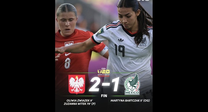 MÉXICO FEMENIL SUB-20 CAE ANTE POLONIA Y COMPLICA SU PASE EN EL MUNDIAL