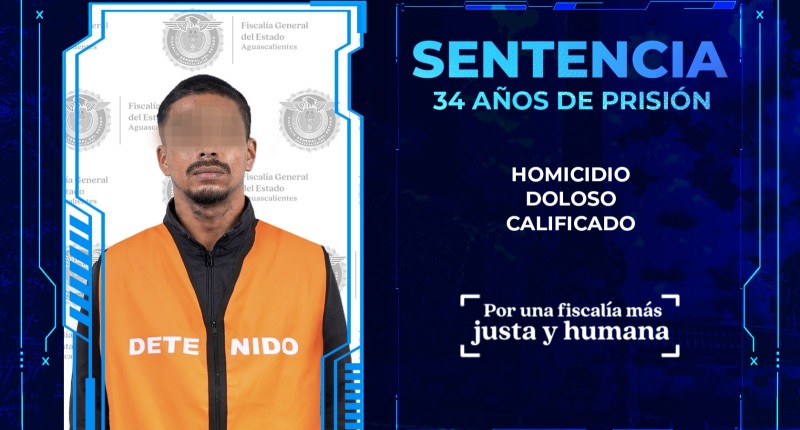 SENTENCIA A 24 AÑOS DE PRISIÓN A SUJETO QUE MATÓ A BALAZOS A UN HOMBRE POR UNA DEUDA EN EL FRACC. PASEOS DE SAN ANTONIO, EN AGS