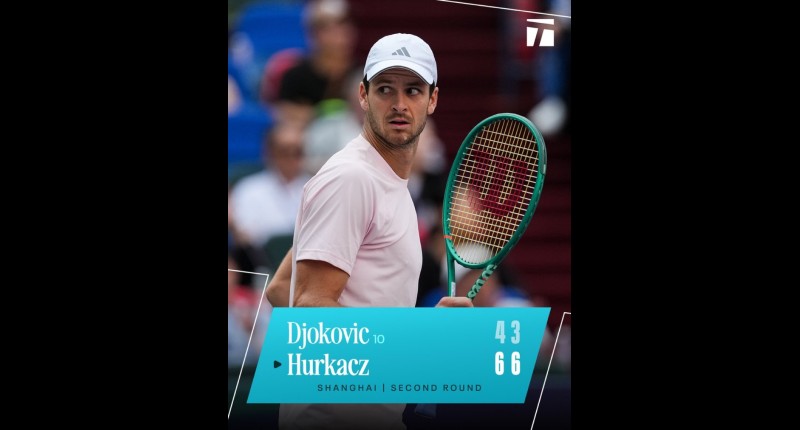 SORPRESA EN SHANGHÁI: HUBERT HURKACZ ELIMINA A NOVAK DJOKOVIC EN SEGUNDA RONDA