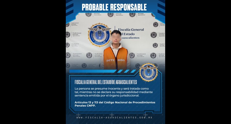 VINCULAN A PROCESO A  NARCOMENUDISTA DETENIDO EN EJIDO LAS CUMBRES, EN AGUASCALIENTES