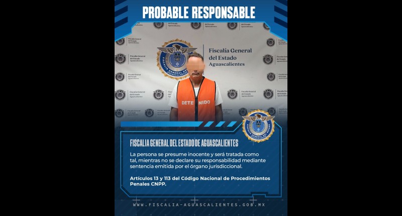 A PROCESO SUJETO QUE PARTICIPÓ EN UN ROBO A MANO ARMADA A UN CONDUCTOR DE PLATAFORMA EN VILLAS DE SANTA ROSA, AGS 