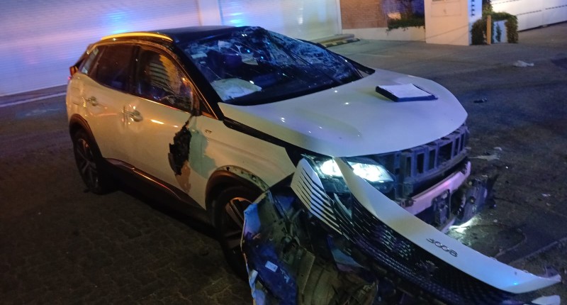 POLICÍA VIAL ATIENDE ACCIDENTE CONTRA OBJETO FIJO EN PULGAS PANDAS
